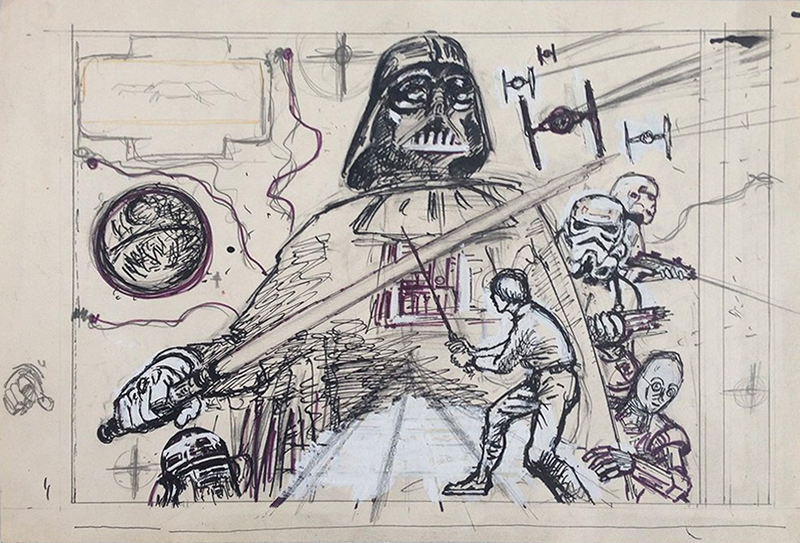 Illustration for article titled Here's Your Chance To Own This Legendarily Weird Star Wars Poster Art